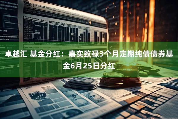 卓越汇 基金分红：嘉实致禄3个月定期纯债债券基金6月25日分红